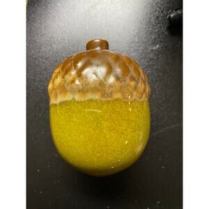 Ceramic Acorn Fall Decor, Autumn Shelf Sitter, Earth Tone Seasonal Display, Nuts
